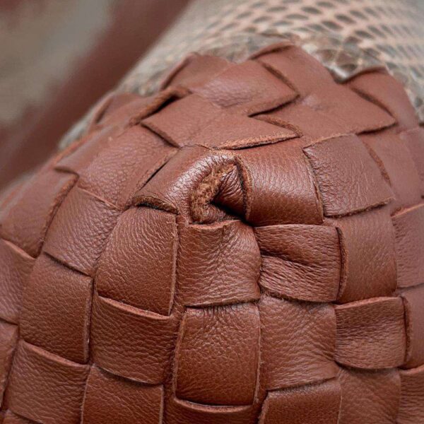 9537149 07 Bottega Veneta Intrecciato Ayers Python Tote Bag