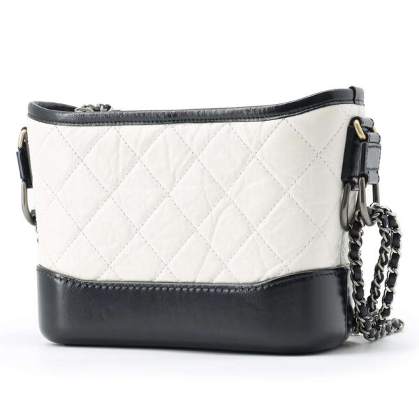 9544529 02 Chanel Gabriel de Small Hobo Lambskin Shoulder Bag Black White