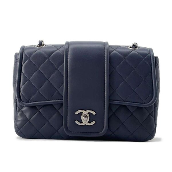 9544789 01 Chanel Matelasse Coco Mark Flap Lambskin 2way Shoulder Bag