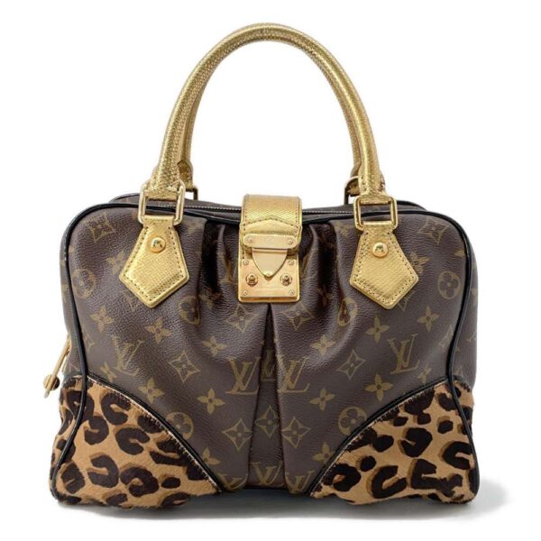 9549531 01 Louis Vuitton Adele Leopard Harako Monogram Shoulder Bag Black