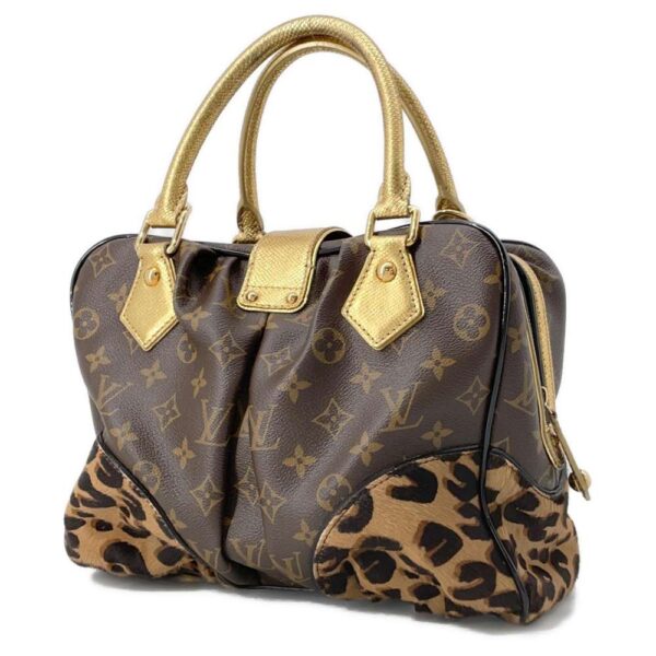 9549531 02 Louis Vuitton Adele Leopard Harako Monogram Shoulder Bag Black