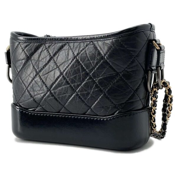 9557284 02 Chanel Gabriel Small Cocomark Leather Hobo Bag Black