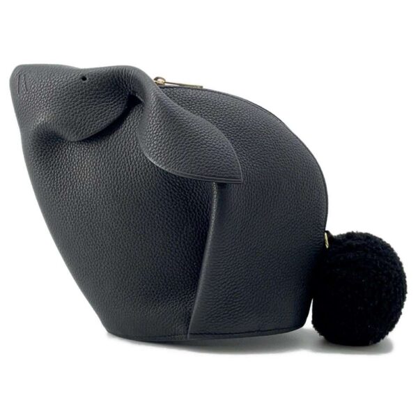 9562684 01 Loewe Bunny Animal Shoulder Bag Rabbit Black