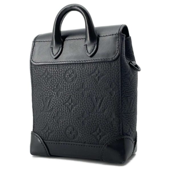 9567115 02 Louis Vuitton Nano Steamer Monogram Pattern Shoulder Bag Black