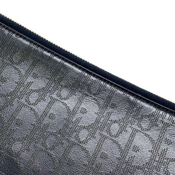 9574199 08 Christian Dior Oblique Galaxy Trotter Clutch Bag Black