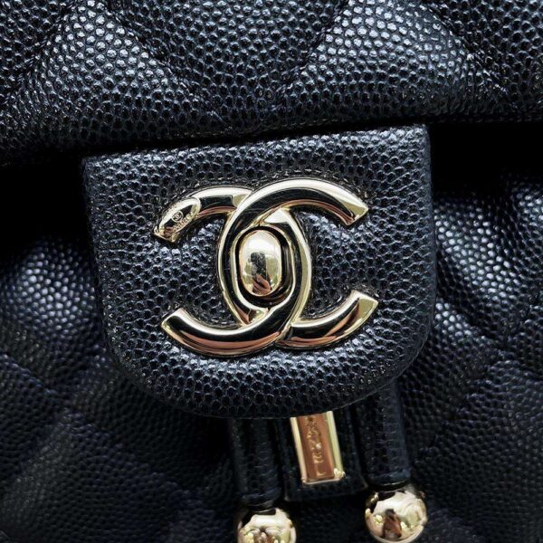 9576100 10 Chanel Matelasse Cocomark Caviar Backpack Black