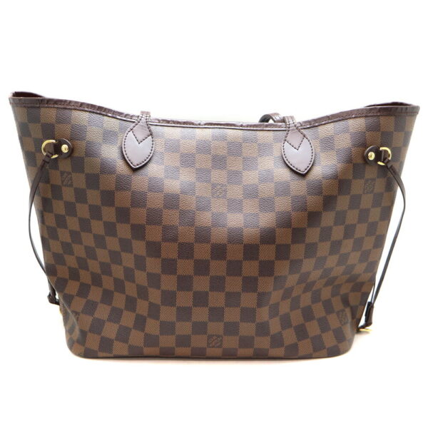 9583 1 Louis Vuitton Neverfull MM Damier Ebene Canvas Tote Bag Brown