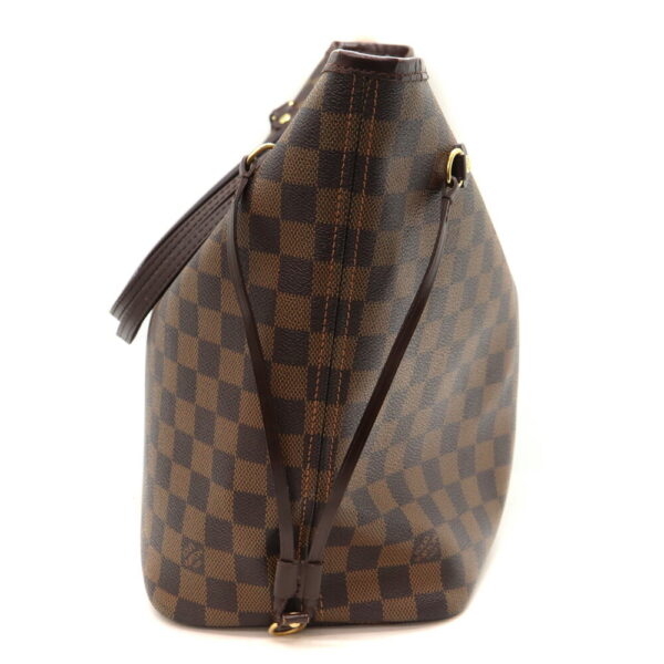 9583 3 Louis Vuitton Neverfull MM Damier Ebene Canvas Tote Bag Brown