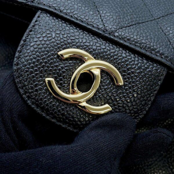 9583337 09 Chanel Matelasse 30 Cocomark Caviar Shoulder Bag Black