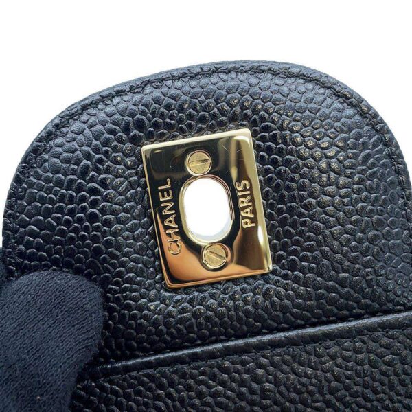 9583337 12 Chanel Matelasse 30 Cocomark Caviar Shoulder Bag Black