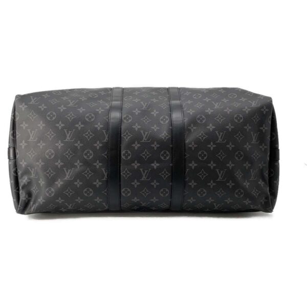 9585843 03 Louis Vuitton Keepall Bandouliere 55 Monogram Eclipse Bag Black