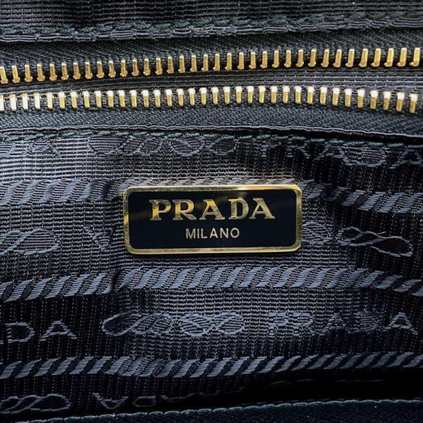 9589919 11 Prada Shoulder Bag Saffiano Leather Nylon Black