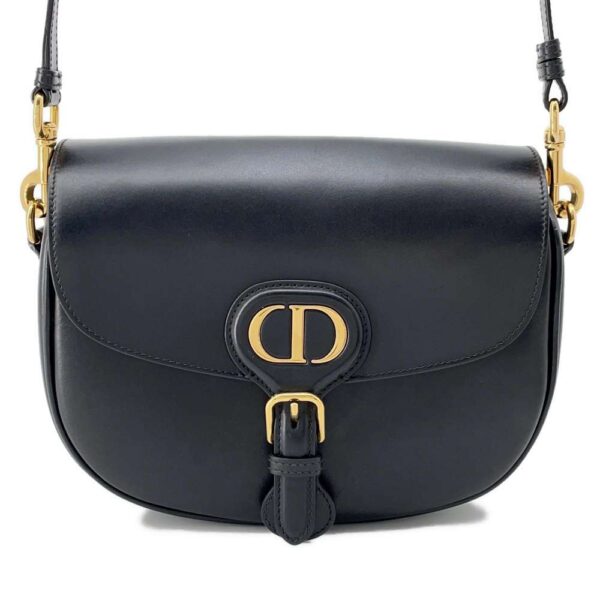 9589971 01 Christian Dior Bobby Medium Leather Crossbody Bag Black