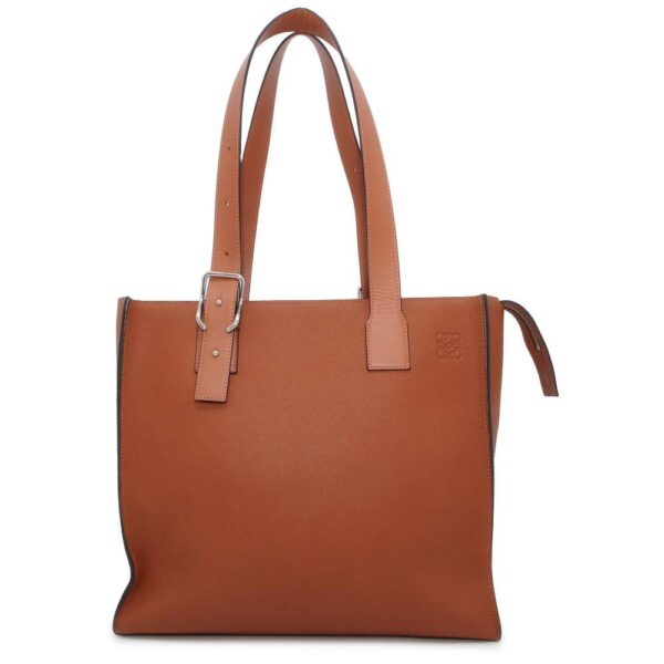 9595040 01 Loewe Buckle Zipper Leather Tote Bag