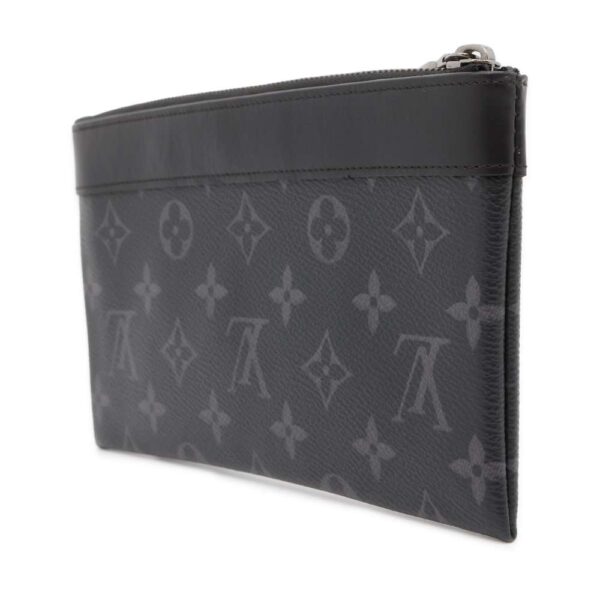 9603394 02 Louis Vuitton Monogram Eclipse Pochette Discovery PM Pouch Black