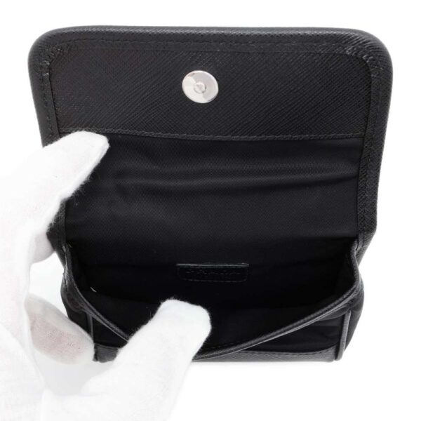 9604520 06 Prada Shoulder Pouch Nylon Saffiano Black