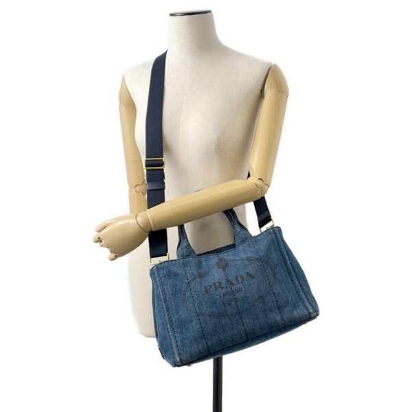 9605190 05 Prada Tote Bag Canapa Denim Canvas