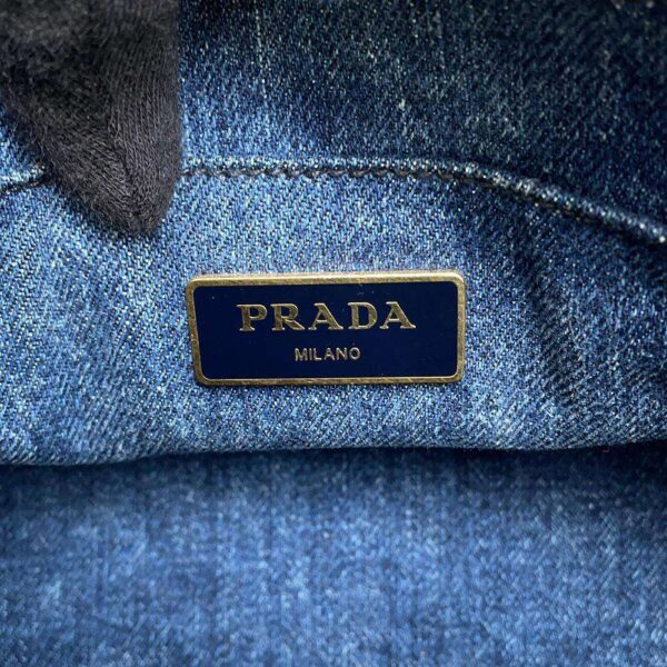 9605190 12 Prada Tote Bag Canapa Denim Canvas