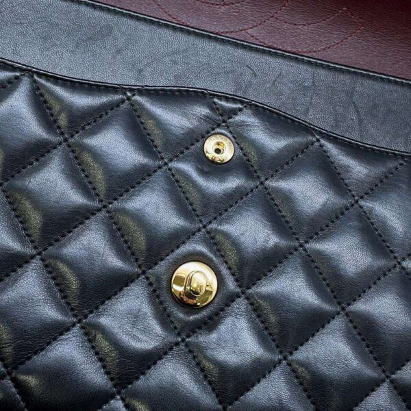 9605350 12 Chanel Matelasse 30 Cocomark Lambskin Shoulder Bag Black