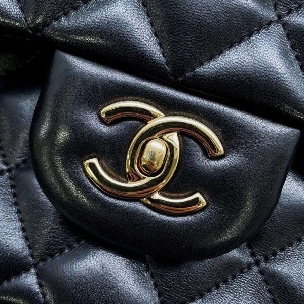 9605350 16 Chanel Matelasse 30 Cocomark Lambskin Shoulder Bag Black