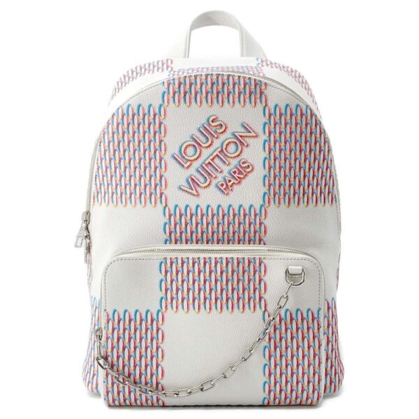 9605596 01 Louis Vuitton Spray Racer Damier Rucksack White