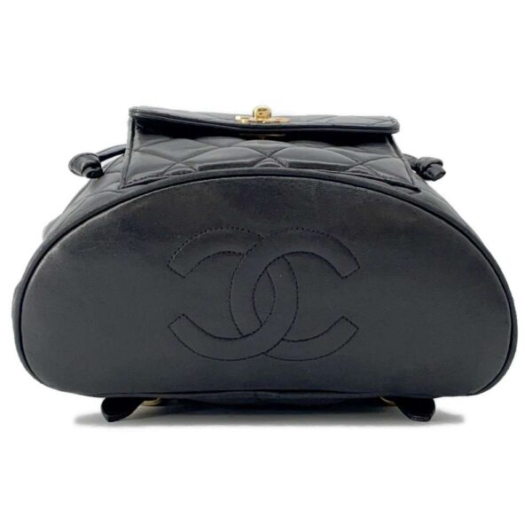 9606395 03 Chanel Matelasse Chain Cocomark Lambskin Backpack Black