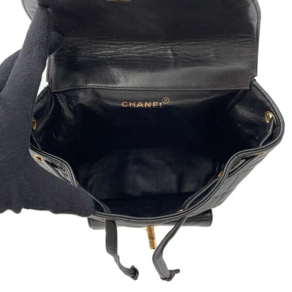 9606395 05 Chanel Matelasse Chain Cocomark Lambskin Backpack Black