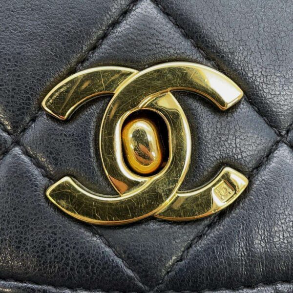 9606395 14 Chanel Matelasse Chain Cocomark Lambskin Backpack Black