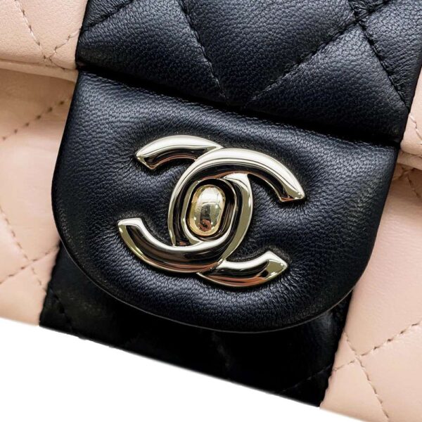 9606562 13 Chanel Coco Mark Lambskin Mini Flap Bag Black