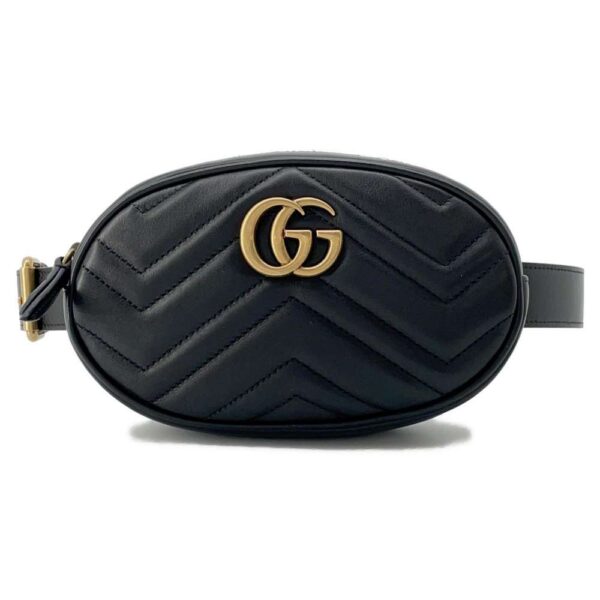 9607316 01 Gucci GG Marmont Quilted Leather Belt Bag