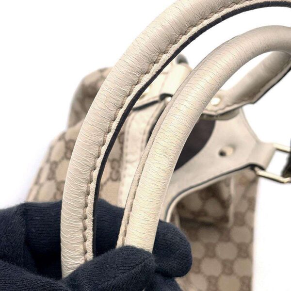 9607408 13 Gucci Sukey GG Canvas Tote Bag White