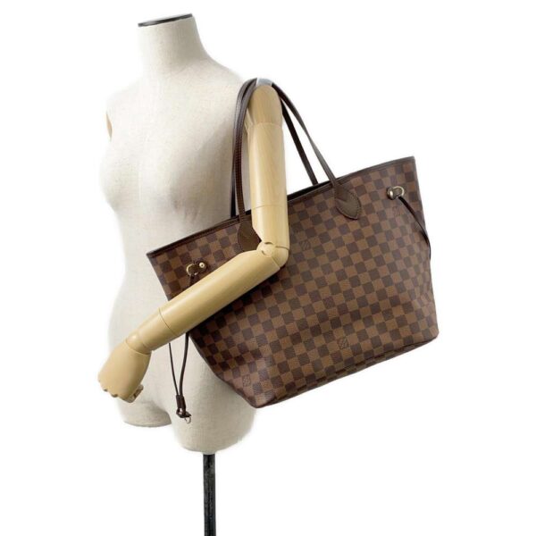 9607637 04 Louis Vuitton Neverfull MM Damier Ebene Tote Bag