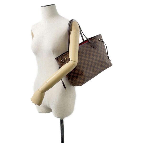 9607675 04 Louis Vuitton Neverfull PM Damier Ebene Tote Bag