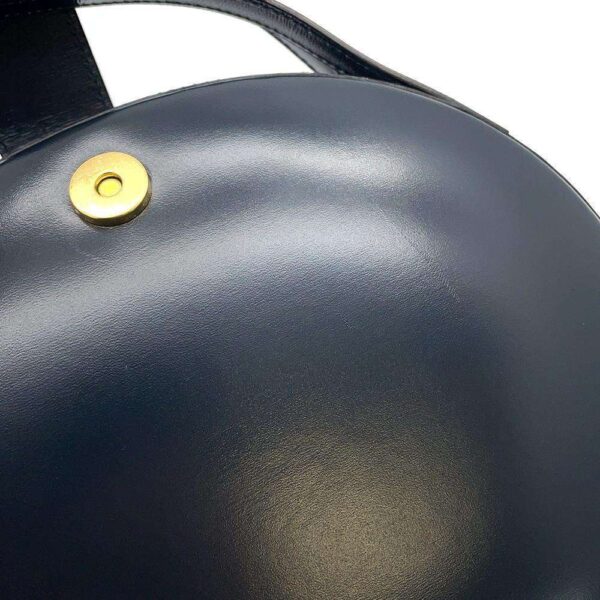 9608542 10 Loewe Round Leather Handbag Navy