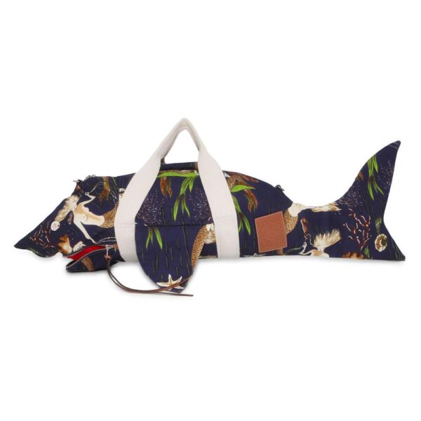 9608658 01 Loewe Paulas Ibiza Shark Canvas 2way Shoulder Bag