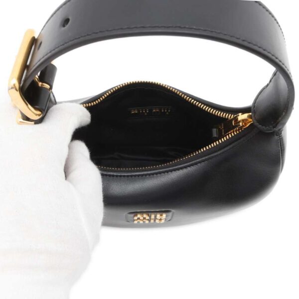 9616578 06 Miu Miu Handbag Leather Hobo Black