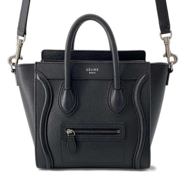 9621749 01 Celine Luggage Nano Shopper 2way Shoulder Bag Black