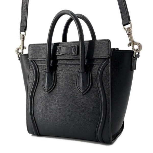 9621749 02 Celine Luggage Nano Shopper 2way Shoulder Bag Black