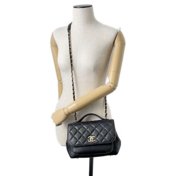 9622111 04 Chanel Matelasse Affinity Cocomark 2way Shoulder Bag Black