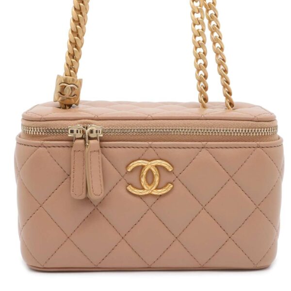 9629875 01 Chanel Vanity Cocomark Matelasse Lambskin Shoulder Bag