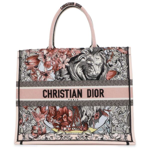 9633117 01 Christian Dior Book Tote Laforce Embroidery Large Tote Bag