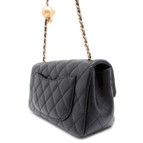 9641914 02 Chanel Cocomark Matelasse 20 Cocoball Lambskin Shoulder Bag Black