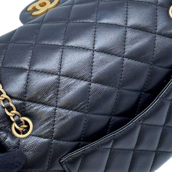 9641914 10 Chanel Cocomark Matelasse 20 Cocoball Lambskin Shoulder Bag Black