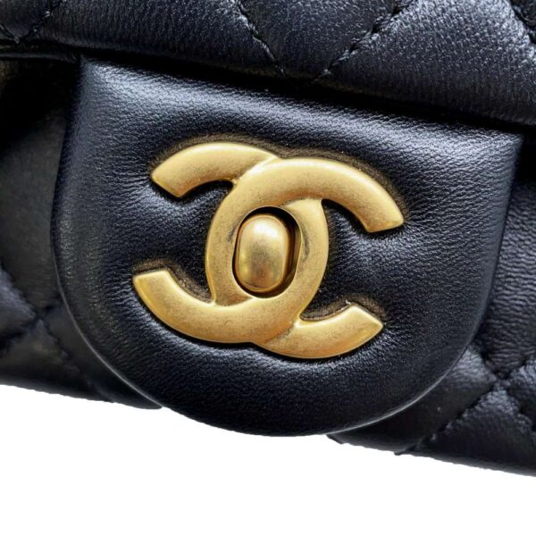 9641914 11 Chanel Cocomark Matelasse 20 Cocoball Lambskin Shoulder Bag Black