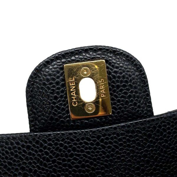 9648029 08 Chanel Matelasse 23 Cocomark Double Chain Caviar Shoulder Bag Black