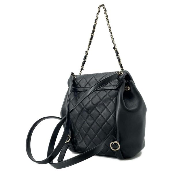 9649248 02 Chanel Matelasse Cocomark Lambskin Backpack Black