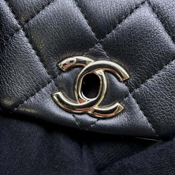 9649248 13 Chanel Matelasse Cocomark Lambskin Backpack Black