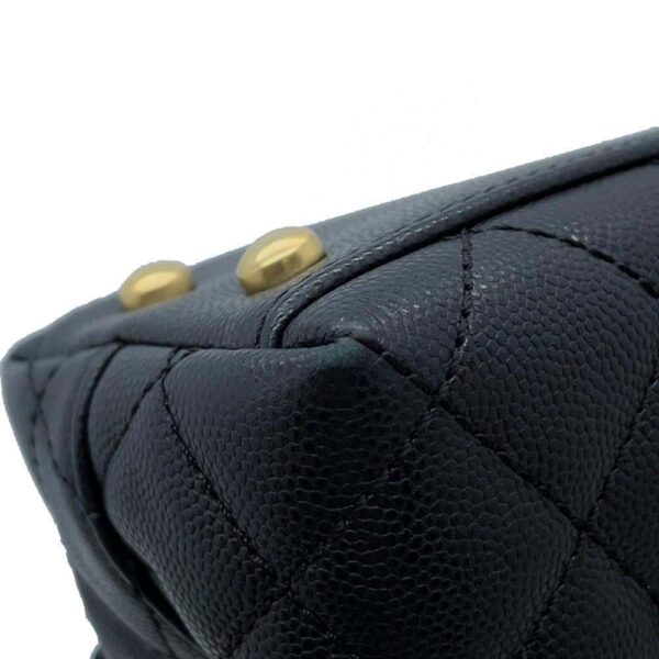 9649408 09 Chanel Top Handle XXS Cocomark Caviar 2way Shoulder Bag Black