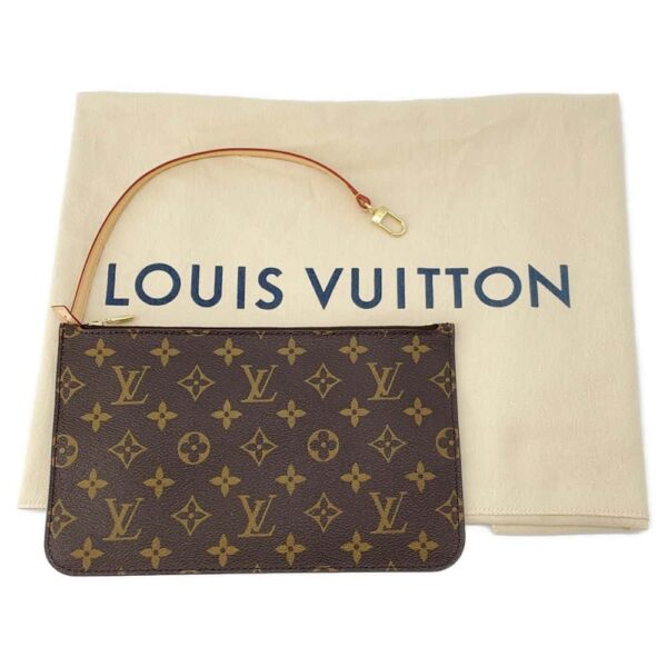 9649804 14 Louis Vuitton Neverfull MM Monogram Tote Bag with Pouch