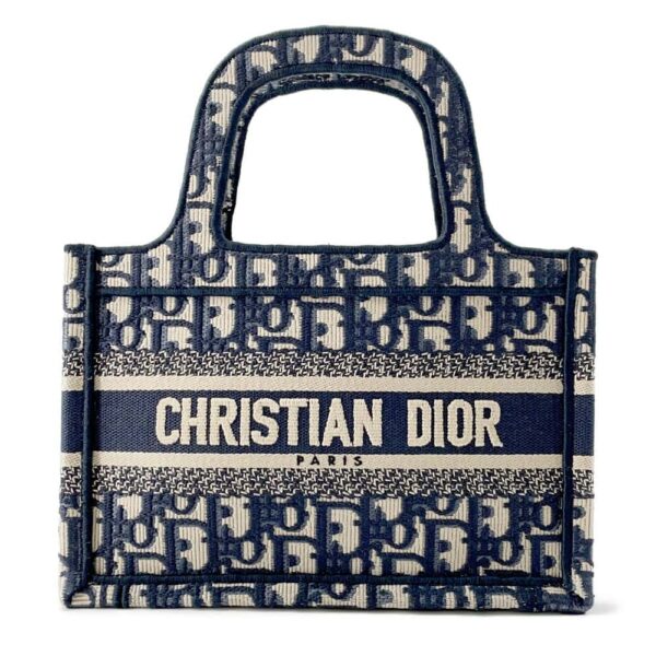 9655423 01 Christian Dior Book Tote Oblique Mini Tote Bag Black